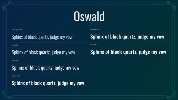 oswald font