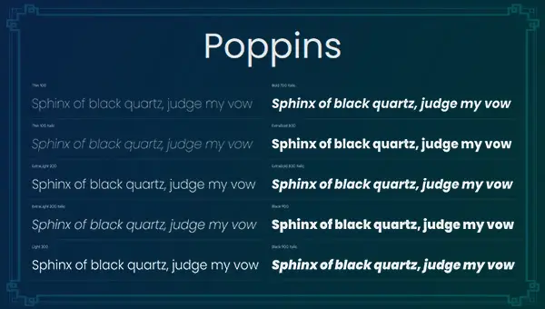 poppins font