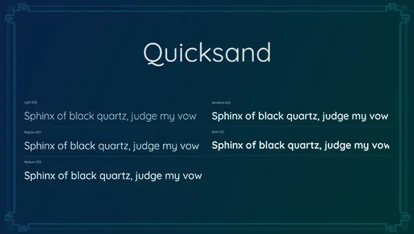 quicksand font