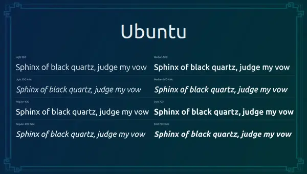 ubuntu font