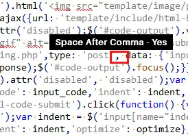 js formatter remove comma