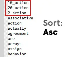 sort words tool sort ascending